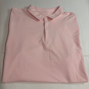 Lululemon Shirt Mens Size Large Strawberry Milkshake Pink Evolution Polo